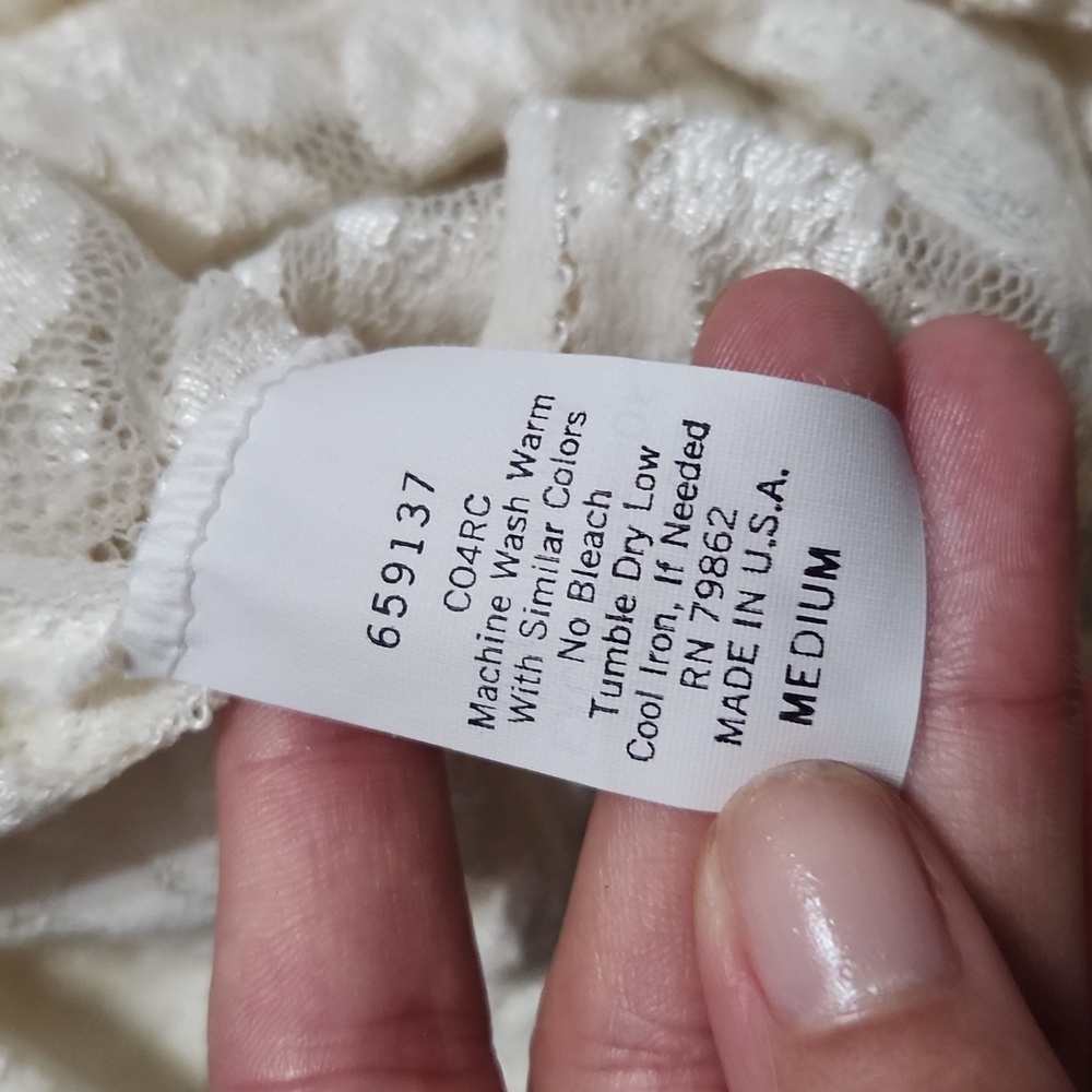 Vintage Sheer Floral Lacey Lingerie Ivory Cream Slip Chemise Tank Mini Dress - Picture 9 of 15